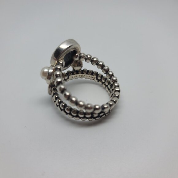 Druzy, Pearl, Quartz & Sterling Ring - Picture 4 of 5